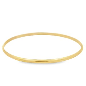 Estate 14kt Yellow Gold Solid Slip-on Bangle Bracelet