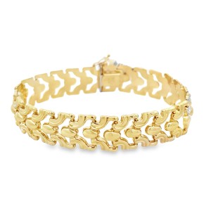 Estate 14kt Yellow Gold Fancy Link Bracelet