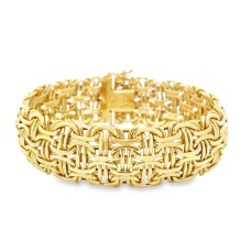 Estate 14kt Yellow Gold Basket Weave Bracelet