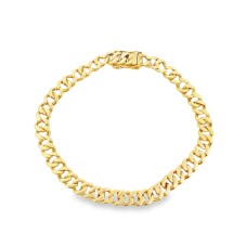 Estate 18kt Yellow Gold Curb Link Bracelet