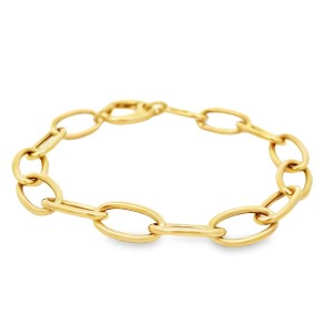 Estate Herco 14kt Yellow Gold Oval Link Bracelet