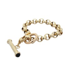 Estate 14kt Yellow Gold Rolo Link Bracelet Estate 14kt Yellow Gold Rolo Link Bracelet