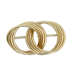 Estate 14kt Yellow Gold Double Circle Pin