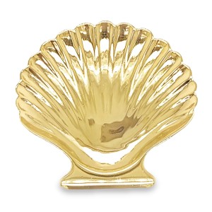 Estate 14kt Yellow Gold Scallop Shell Brooch