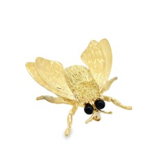Estate 18kt Yellow Gold Fly Brooch By Cellino