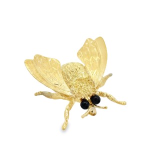 Estate 18kt Yellow Gold Fly Brooch By Cellino