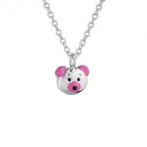 Sterling Silver Child's Teddy Bear Pendant Necklace