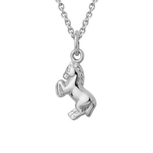 Sterling Silver Child's Horse Pendant Necklace
