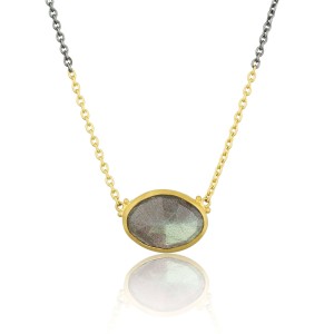 Lika Behar 24kt Yellow Gold & Oxidized Sterling Silver Labradorite "Karin" Necklace