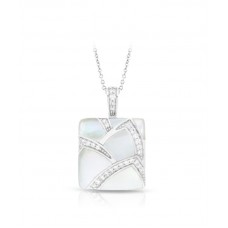 Belle Etoile Sterling Silver And White Mother-of-pearl "Sirena" Pendant