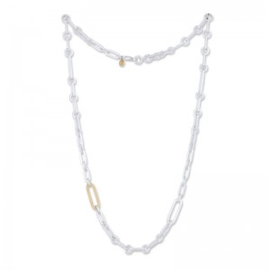 Lika Behar Sterling Silver And 22kt Yellow Gold "Chill-Link" Necklace