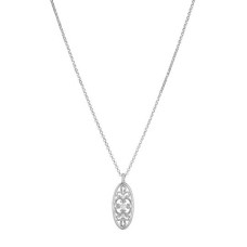 Charles Garnier Sterling Silver Oval Filigree Pendant Necklace