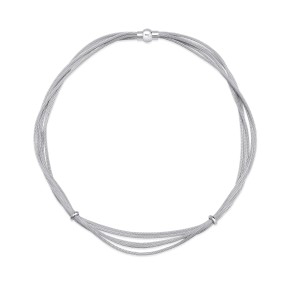 Peter Storm "Tessuto Colori" Sterling Silver Five-strand Mesh Necklace