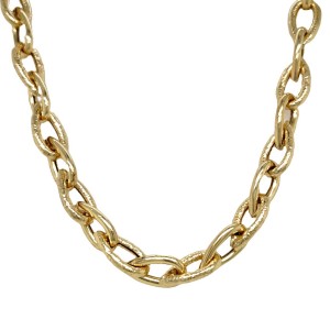 Peter Storm Tessuto Colori Yellow Finish Sterling Silver Pear Link Chain Necklace