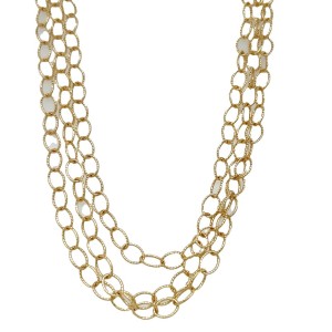 Peter Storm Tessuto Colori Yellow Finish Enlace Necklace