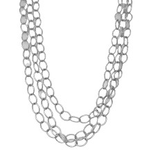 Peter Storm Tessuto Colori Sterling Silver "enlace" Necklace