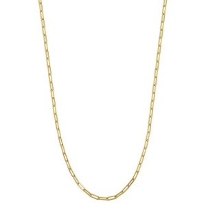 Charles Garnier 18kt Yellow Gold Over Sterling Silver "paperclip" Link Necklace