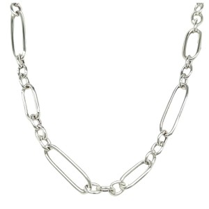Peter Storm "Tessulto Colori" Sterling Silver 18" Oval & Round Link Necklace