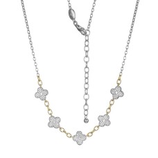 Charles Garnier Two Tone Sterling Silver "Trefle Collection" Necklace