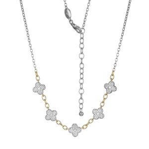 Charles Garnier Two Tone Sterling Silver "Trefle Collection" Necklace