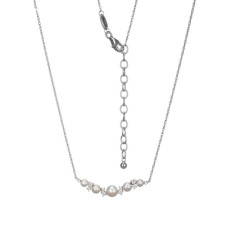 Charles Garnier Sterling Silver Pearl And CZ Necklace