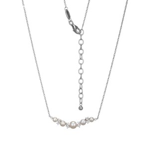 Charles Garnier Sterling Silver Pearl And CZ Necklace