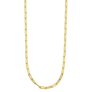 Charles Garnier 18kt Yellow Gold Over Sterling Silver Paperclip Link Necklace