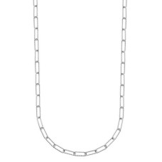Charles Garnier Sterling Silver Diamond-cut Paperclip Link Necklace