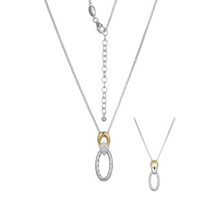 Charles Garnier Two-tone Sterling Silver Pendant Necklace