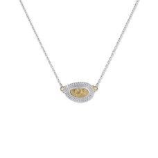 Lika Behar 24kt Yellow Gold And Sterling Silver "Reflection" Diamond Necklace Lika Behar 24kt Yellow Gold And Sterling Silver "Reflection" Diamond Necklace