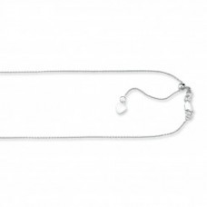 Sterling Silver 0.9mm Adjustable Cable Chain
