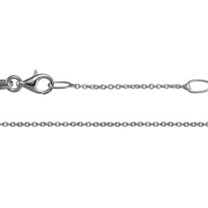 Sterling Silver 16-18" Adjustable 0.7mm Cable Chain