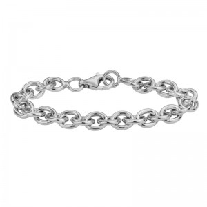 Sterling Silver Polished Open Link Bracelet