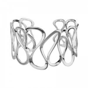 Sterling Silver "Ribbon" Cuff Bracelet