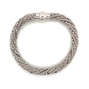 Peter Storm "Tessuto Colori" Sterling Silver Twisted Mesh Bracelet