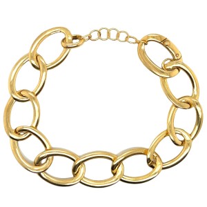 Peter Storm "Tessulto Colori" Yellow Gold Finish Sterling Silver Open Link Bracelet