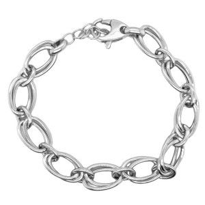 Peter Storm "Tessuto Colori" Sterling Silver Polished Link Bracelet.