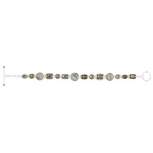 Michou Sterling Silver And 22kt Vermeil Quartz Link Bracelet