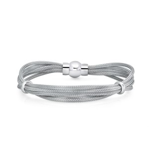Peter Storm "Tessuto Colori" Sterling Silver Five-strand Mesh Bracelet