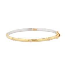 Lika Behar 24kt Fusion Gold And Sterling Silver Diamond "Stockholm" Bangle Bracelet