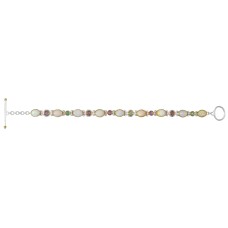Michou Sterling Silver And 22kt Vermeil Opal And Tourmaline Bracelet