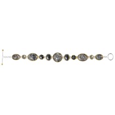 Michou Sterling Silver And 22kt Vermeil Quartz And Hematite Bracelet