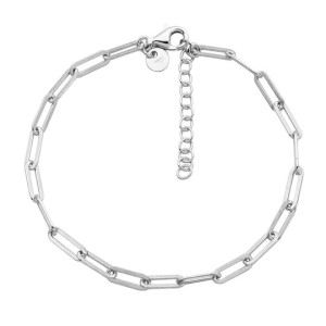Charles Garnier Sterling Silver Paperclip Chain Bracelet