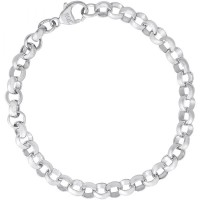 Sterling Silver 6mm Rolo Link Charm Bracelet