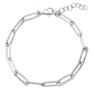 Charles Garnier Sterling Silver "paperclip" Link Bracelet