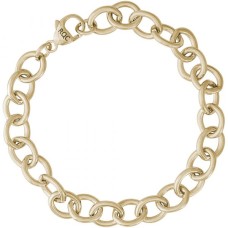 Gold Plated Open Circle  Link Charm Bracele