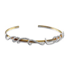 Michou Sterling Silver And 22kt Vermeil Twist Cuff Bracelet