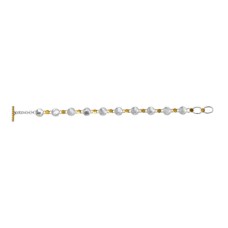 Michou Sterling Silver And 22kt Vermeil Polished Disc Link Bracelet