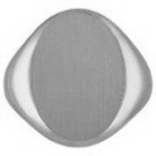 Church & Company Sterling Silver 20mm X 16mm Oval--top Signet Ring