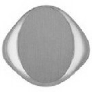 Church & Company Sterling Silver 20mm X 16mm Oval--top Signet Ring